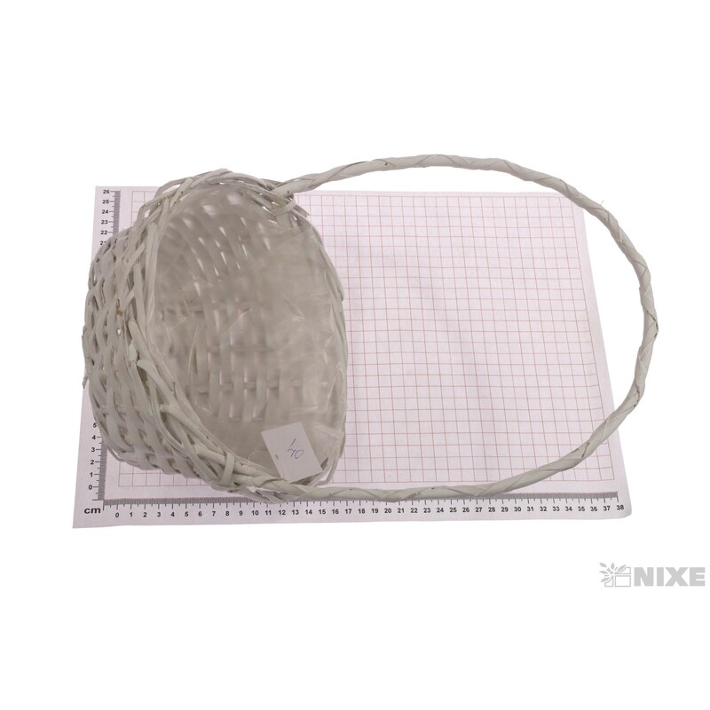 KOŠ PROUTĚNÝ 22x19x35cm*BÍLÁ