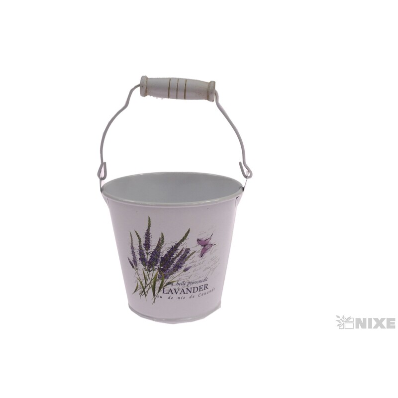 PLECHOVÝ KBELÍK 10,5x10cm*BÍLÁ