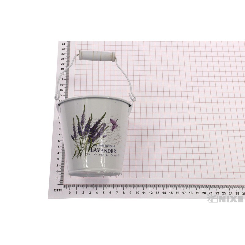 PLECHOVÝ KBELÍK 10,5x10cm*BÍLÁ