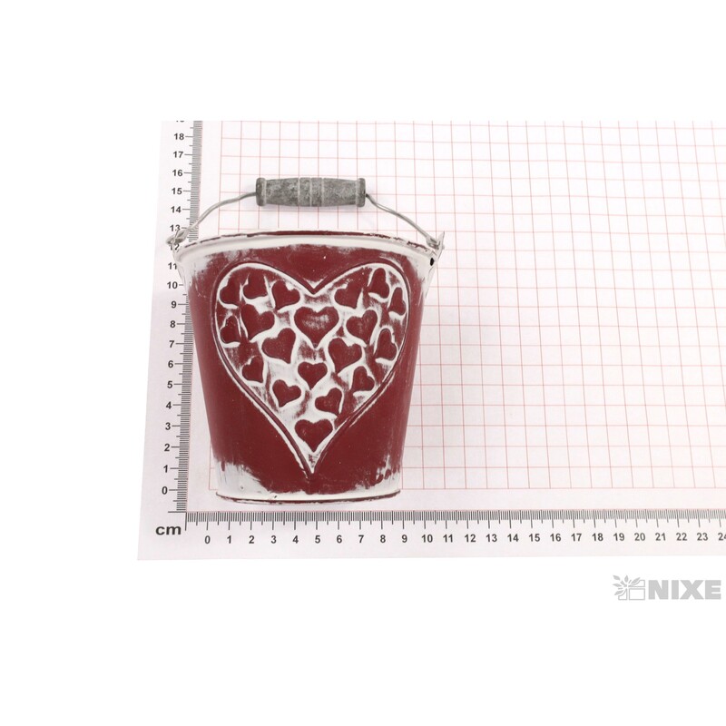 PLECHOVÝ KBELÍK 10,5x10cm*ČERVENÁ