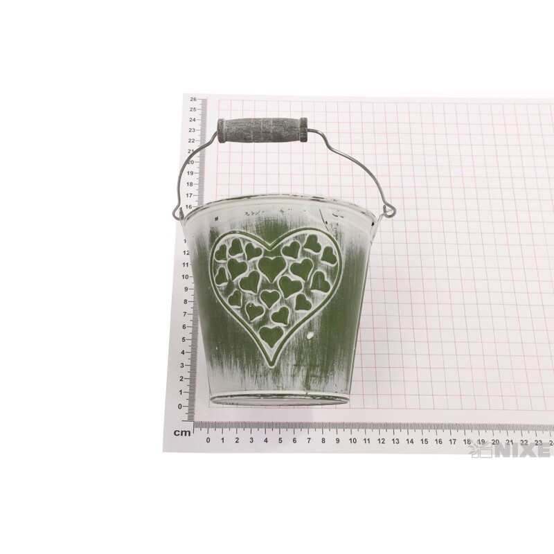 PLECHOVÝ KBELÍK 13x12cm*ZELENÁ