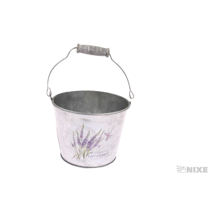 PLECHOVÝ KBELÍK 13x10cm*STŘÍBRNÁ