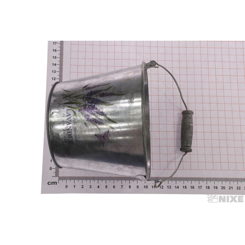 PLECHOVÝ KBELÍK 13x10cm*STŘÍBRNÁ