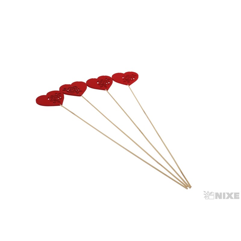 ZÁPICH D SRDCE 10x59cm 8ks*ČERVENÁ