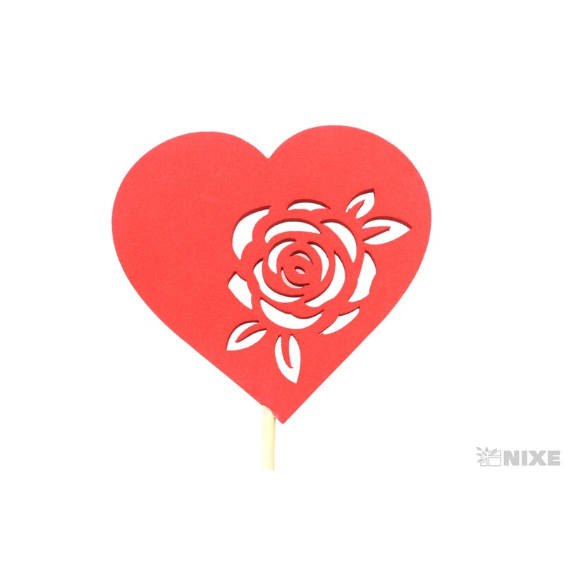 ZÁPICH D SRDCE 10x59cm 8ks*ČERVENÁ