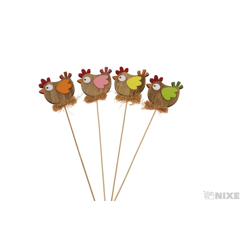 ZÁPICH SLEPICE 6x26cm 12ks*MIX BAREV