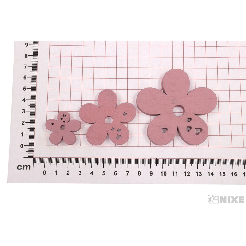 KYTKA 7-5-3cm 20ks*RŮŽOVÁ