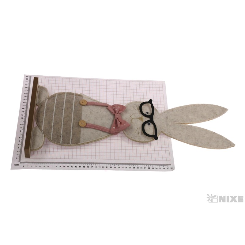 ZAJÍC FILC 22x56cm*MIX BAREV