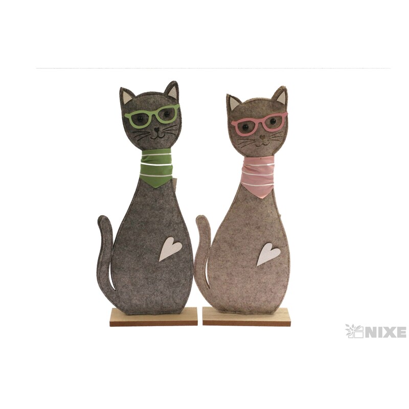 KOČKA FILC 17x45cm*MIX BAREV