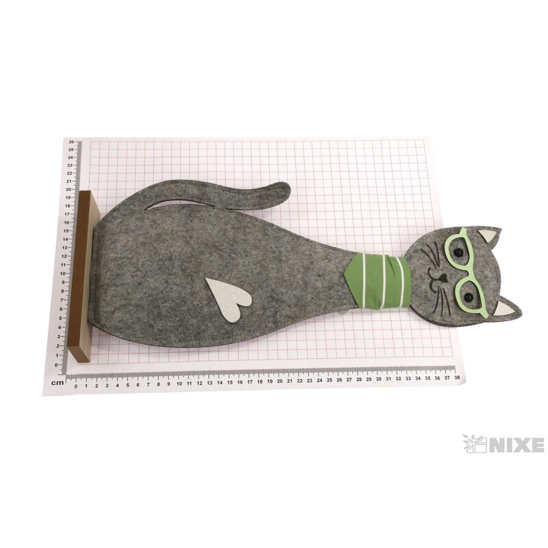 KOČKA FILC 17x45cm*MIX BAREV