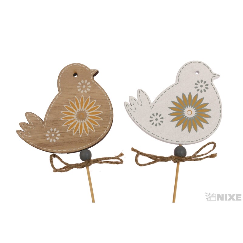 ZÁPICH PTÁČEK 8x7x28cm 6ks*MIX BAREV