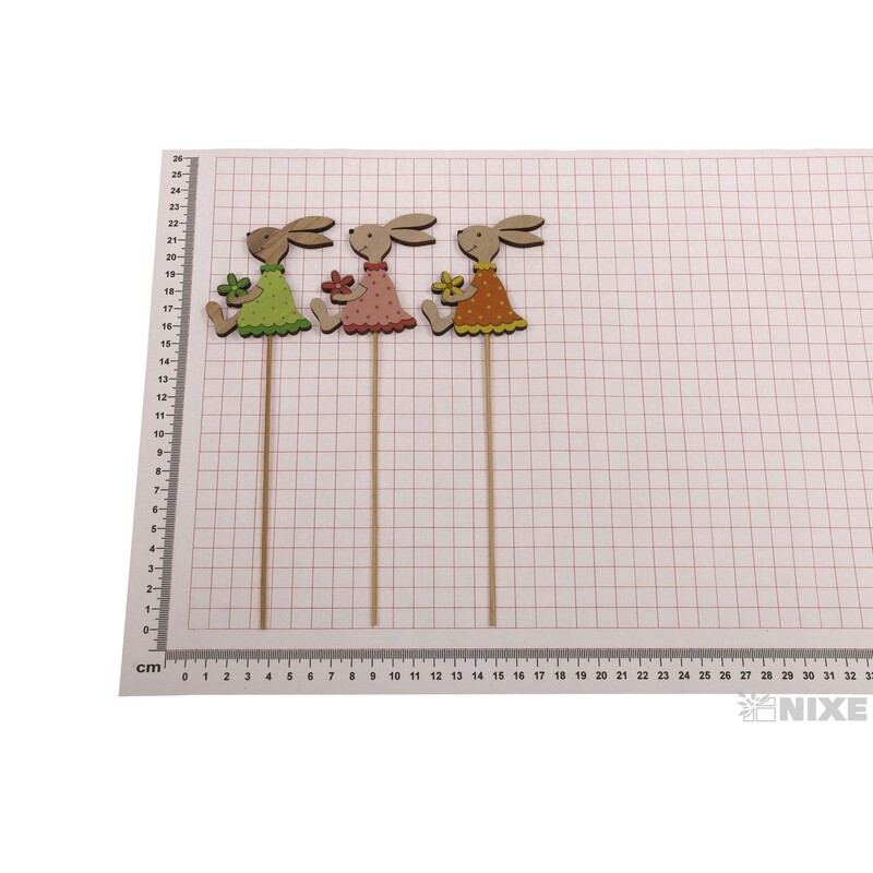 ZÁPICH ZAJÍC 6x5x22cm 6ks*MIX BAREV