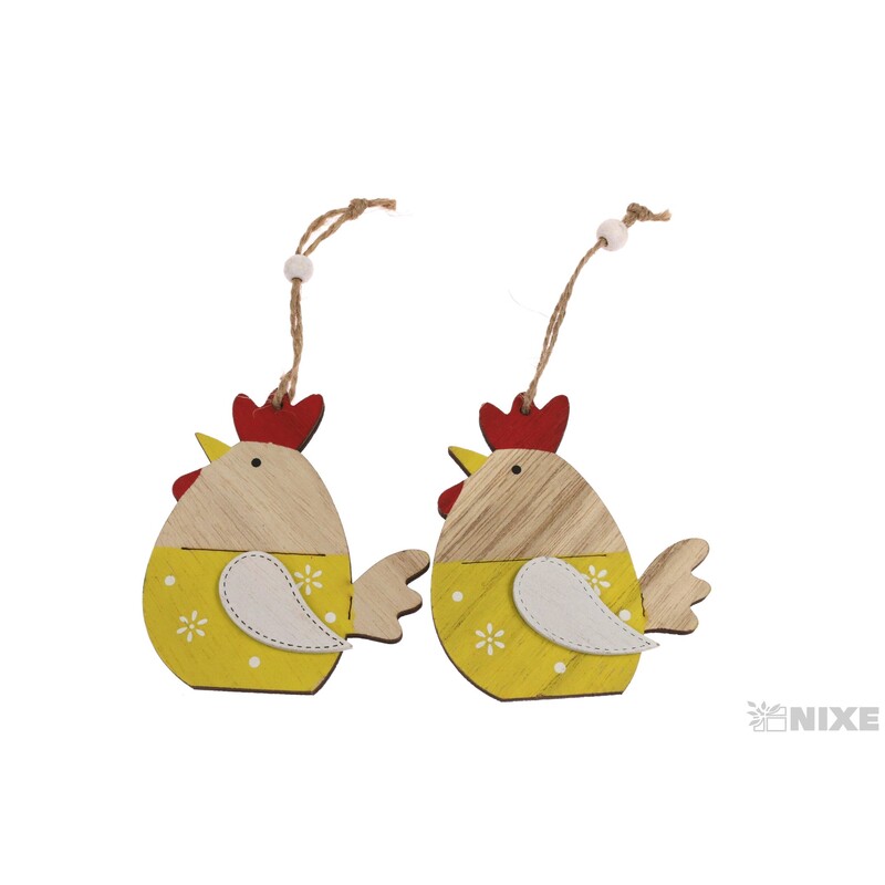 ZÁVĚS SLEPICE 8cm 2ks*MIX BAREV