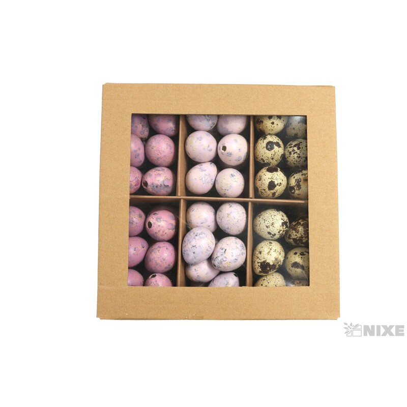 VAJÍČKA KŘEP. 3cm 72ks*MIX BAREV