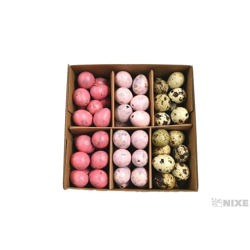 VAJÍČKA KŘEP. 3cm 72ks*MIX BAREV