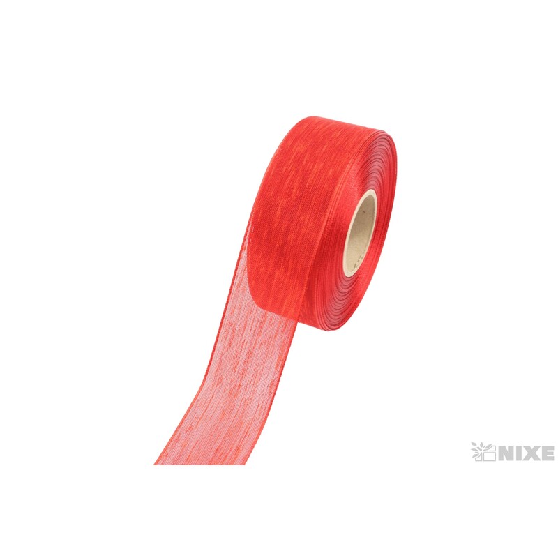 PLÁTNOVÁ STUHA EFEKT 40mmx25m*ČERVENÁ 103643