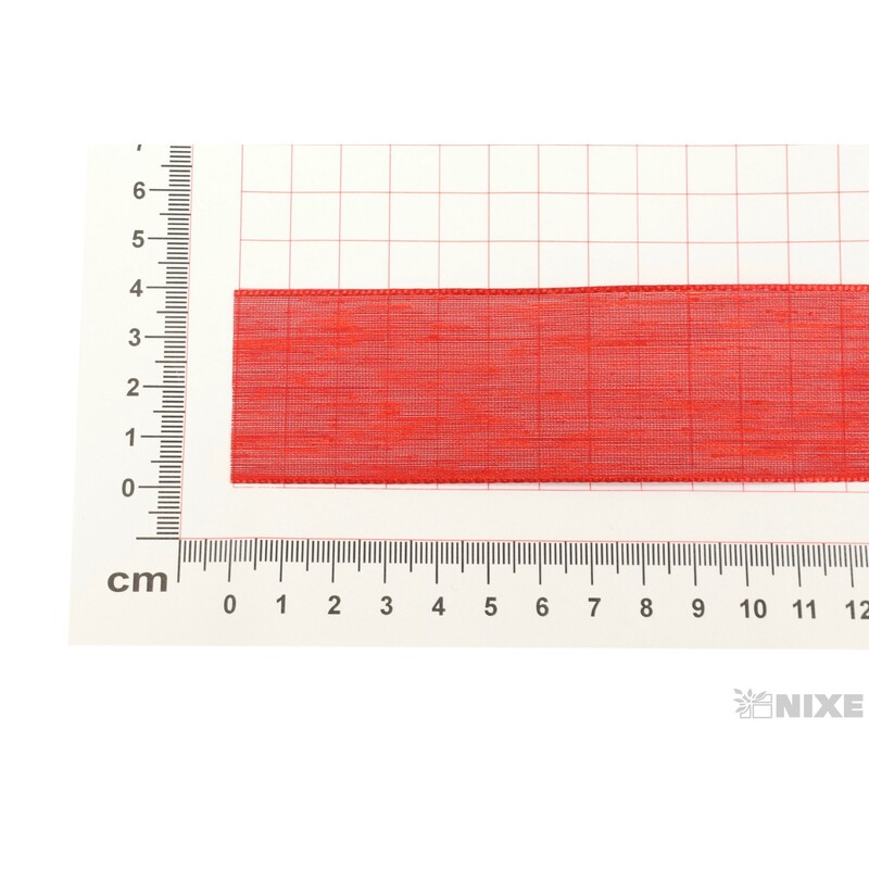 PLÁTNOVÁ STUHA EFEKT 40mmx25m*ČERVENÁ 103643