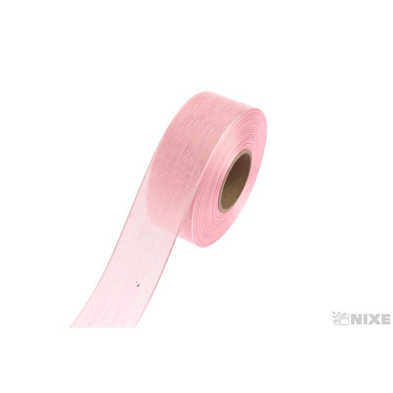 PLÁTNOVÁ STUHA EFEKT 40mmx25m*RŮŽOVÁ 108601