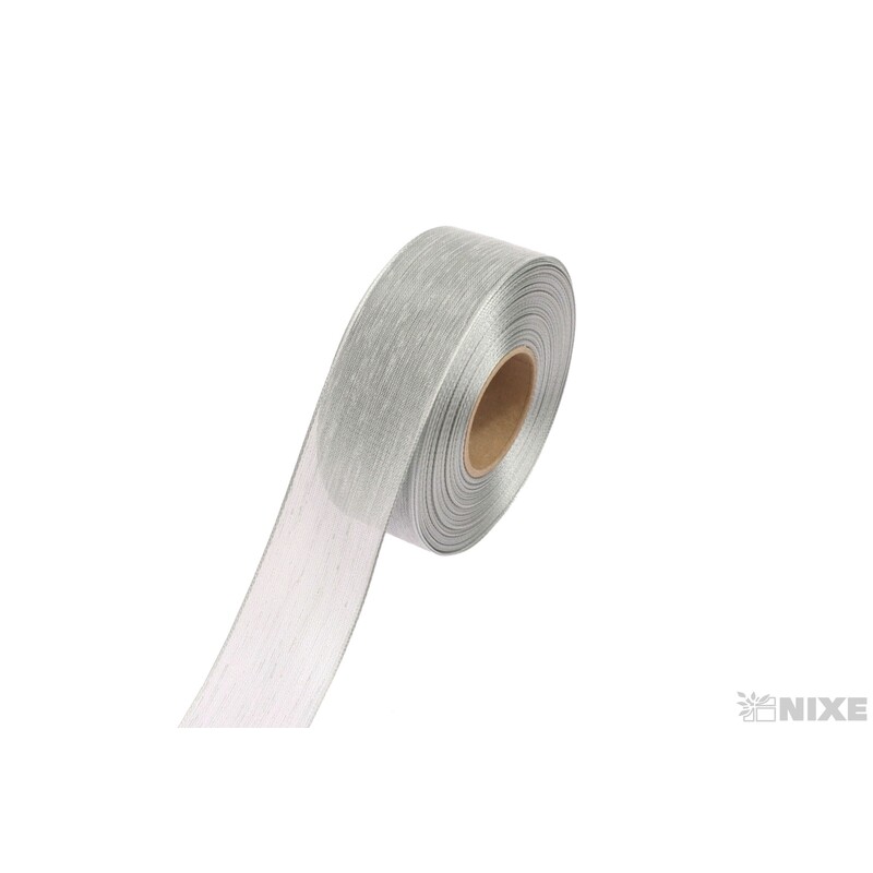 PLÁTNOVÁ STUHA EFEKT 40mmx25m*ŠEDÁ 108841