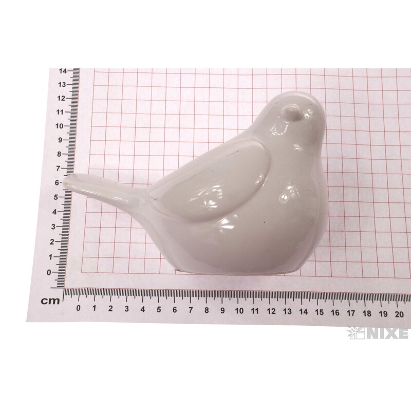 PTÁČEK KERAMIKA 16x10cm*BÍLÁ