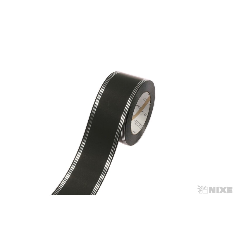 POHŘEBNÍ PÁSEK 60mmx50yd*ČERNÁ+STŘÍBRNÁ