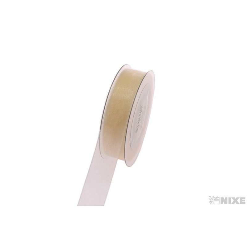 STUHA ORGANZA 25mmx50m*KRÉMOVÁ 102