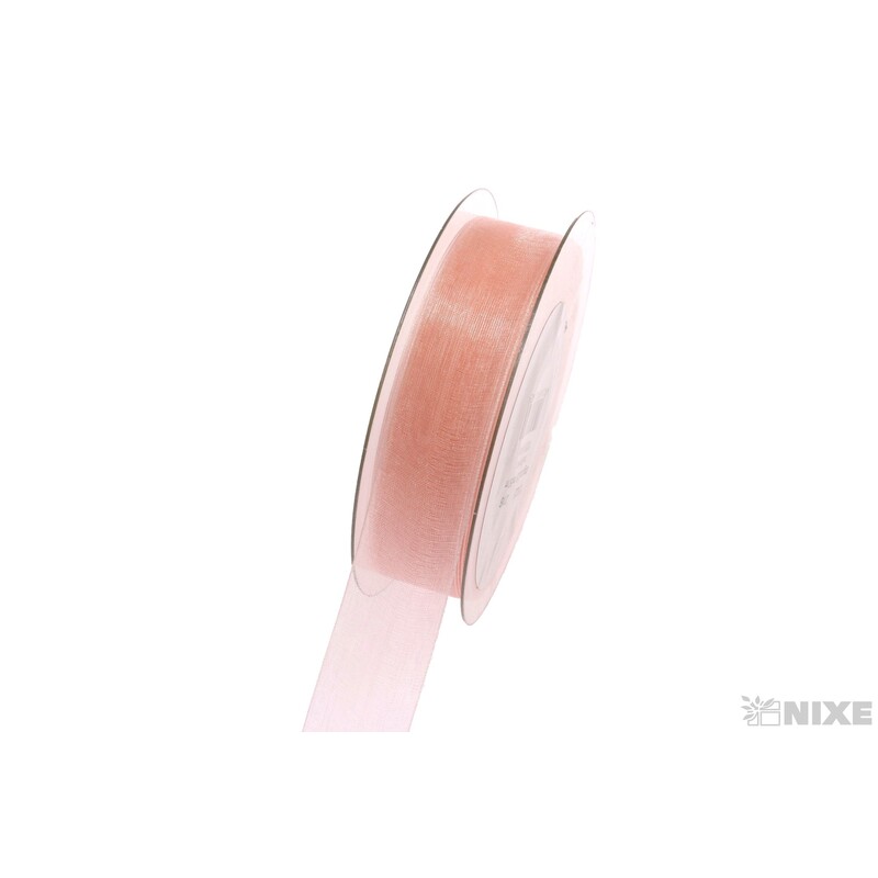 STUHA ORGANZA 25mmx50m*RŮŽOVÁ SV. 216