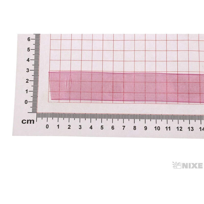 STUHA ORGANZA 25mmx50m*RŮŽOVÁ TM.130