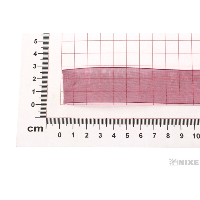 STUHA ORGANZA 25mmx50m*BORDOVÁ 124