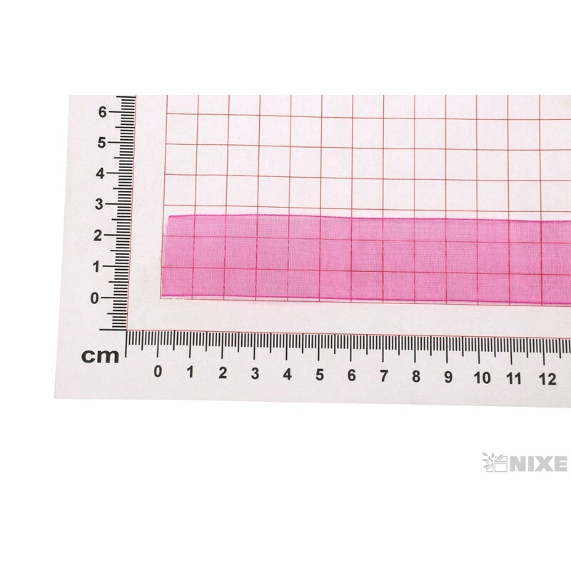 STUHA ORGANZA 25mmx50m*RŮŽOVÁ PINK 116
