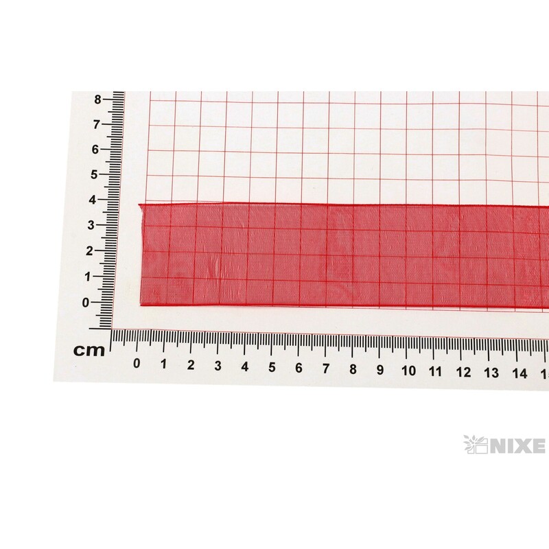 STUHA ORGANZA 40mmx50m*ČERVENÁ 123