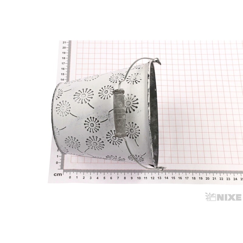 PLECHOVÝ KBELÍK 14x13cm*BÍLÁ