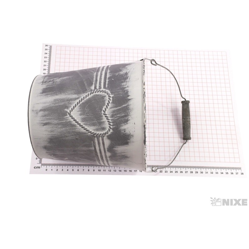 PLECHOVÝ KBELÍK 20x18cm*BÍLÁ