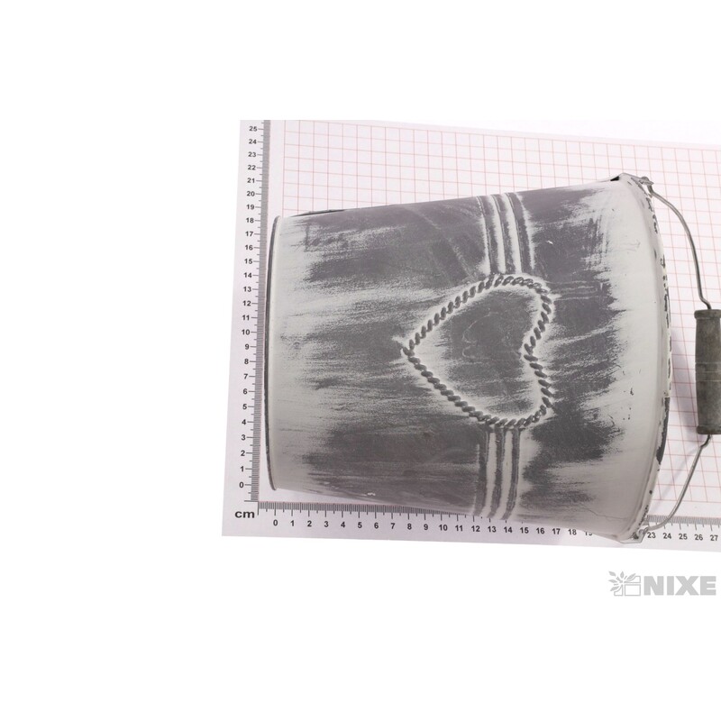 PLECHOVÝ KBELÍK 20x18cm*BÍLÁ