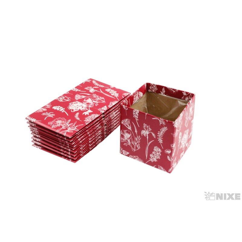 OBAL KRABICE SB 12x12x12,5cm*ČERVENÁ