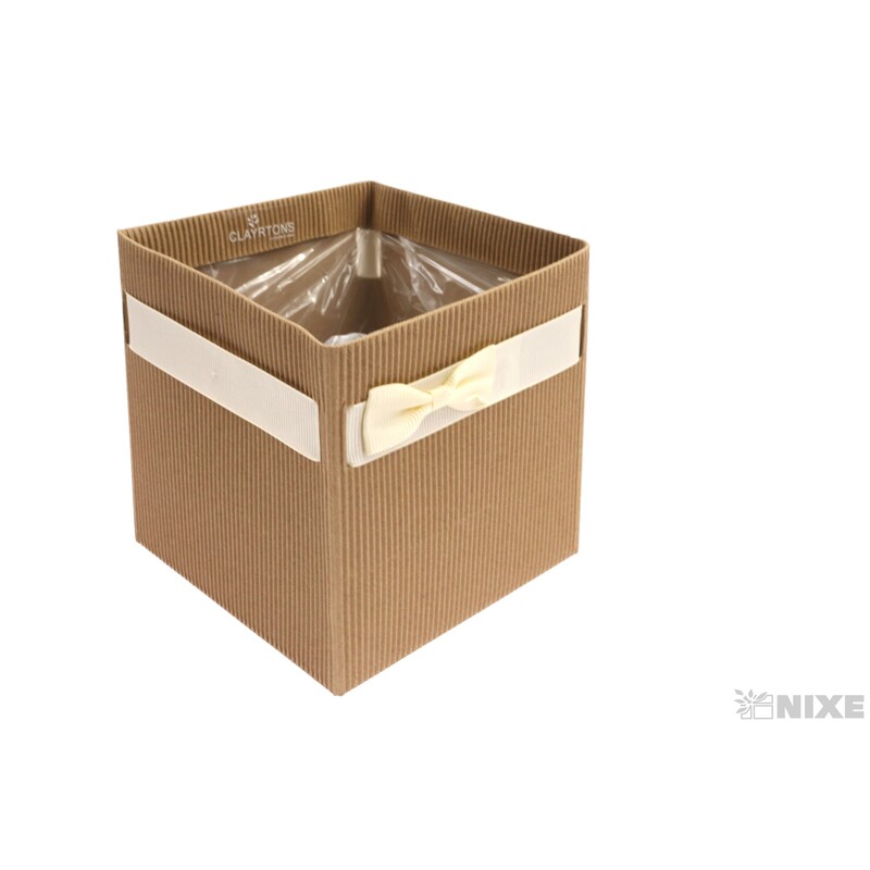 OBAL KRABICE SIMPLY 12,5x12x12cm*PŘÍRODNÍ+KRÉMOVÁ