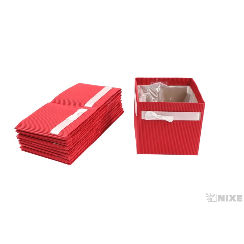 OBAL KRABICE SIMPLY 10x10,5x10,5cm*ČERVENÁ