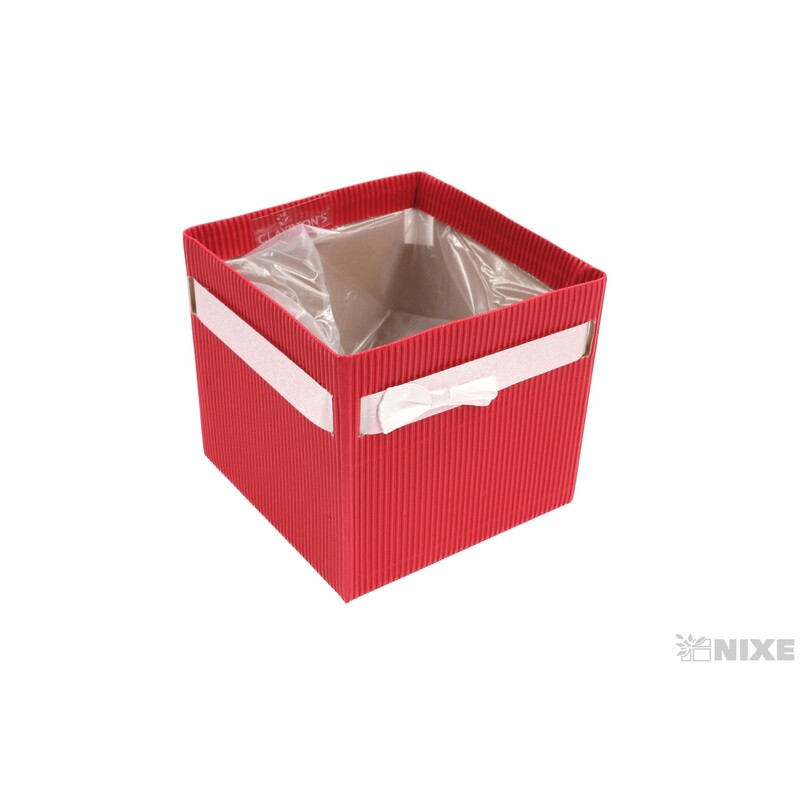 OBAL KRABICE SIMPLY 10x10,5x10,5cm*ČERVENÁ