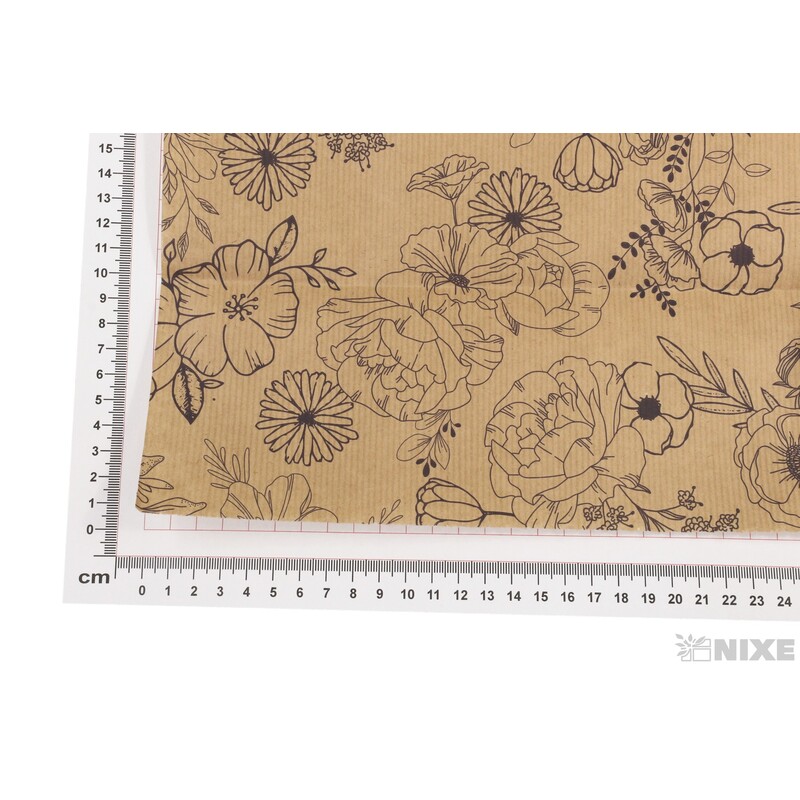 ROLE PAPÍR BLOOMING 79cmx40m*PŘÍRODNÍ+ČERNÁ