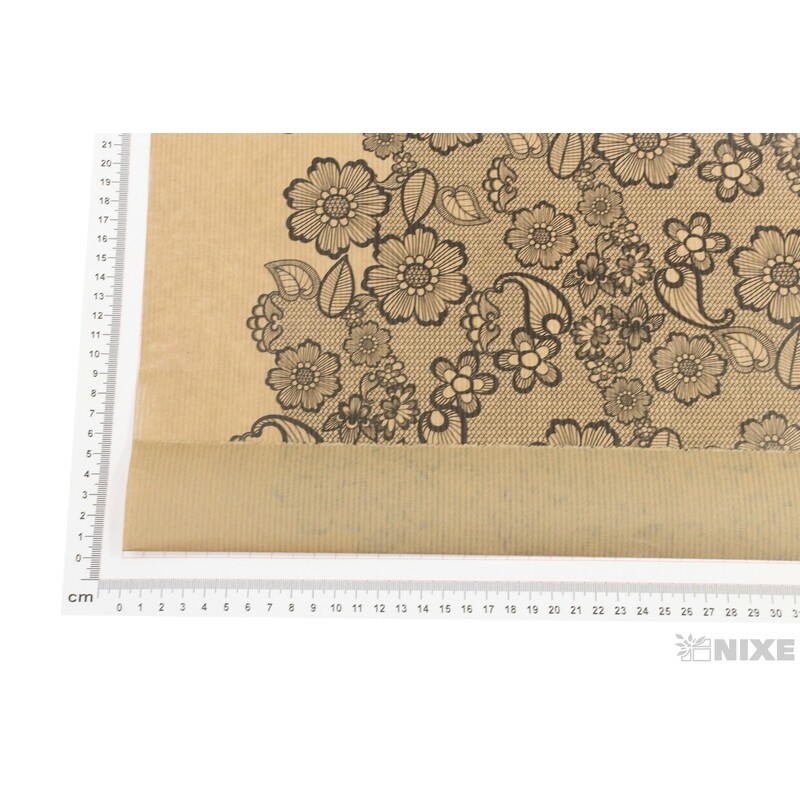 ROLE PAPÍR BRODERIE 79cmx40m*PŘÍRODNÍ+ČERNÁ