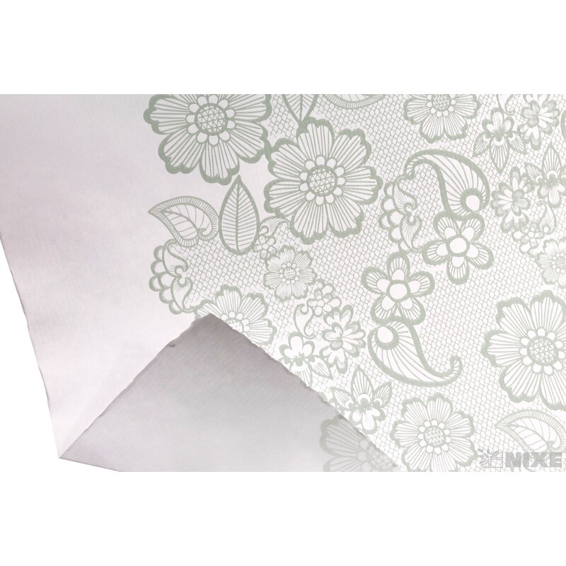 ROLE PAPÍR BRODERIE 79cmx40m*BÍLÁ+ZELENÁ