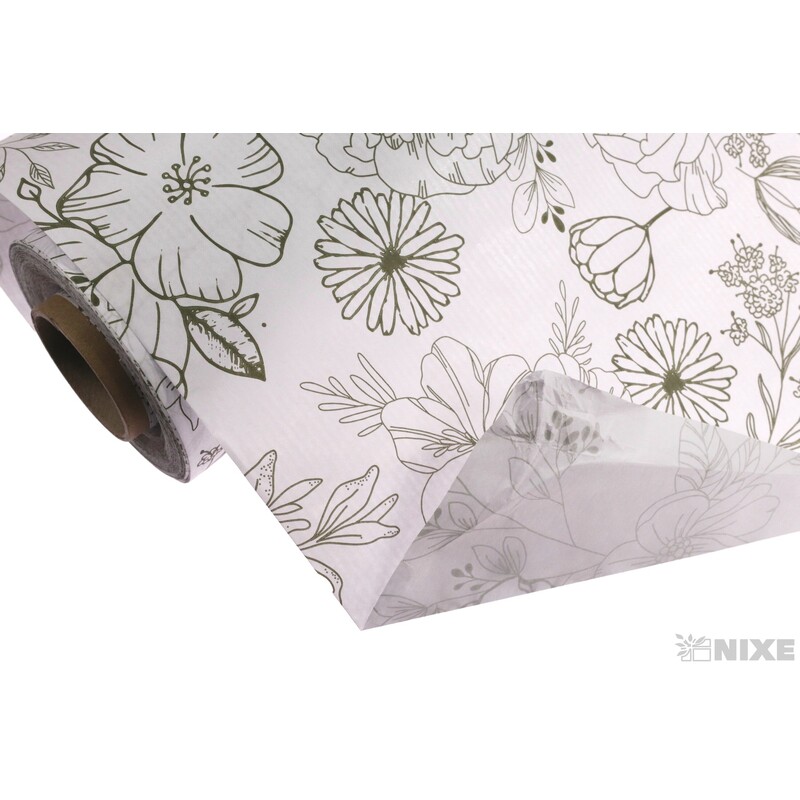 ROLE PAPÍR BLOOMING 79cmx40m*BÍLÁ+ZELENÁ V+