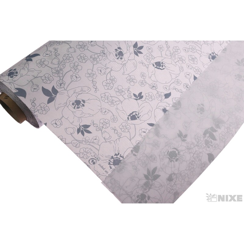 ROLE PAPÍR BLOOMING 79cmx40m*BÍLÁ+ŠEDÁ