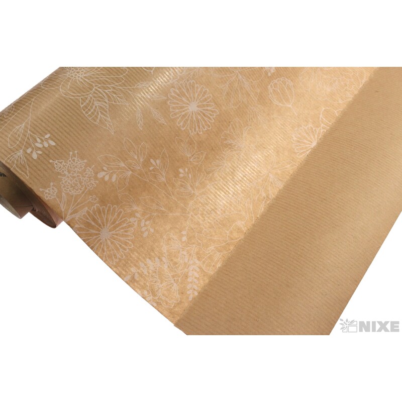 ROLE PAPÍR BLOOMING 79cmx40m*PŘÍRODNÍ+BÍLÁ V+