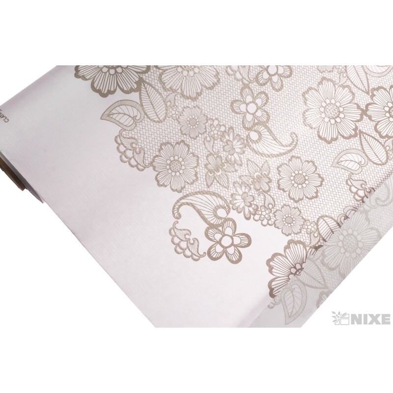 ROLE PAPÍR BRODERIE 79cmx40m*BÍLÁ+ŠEDÁ
