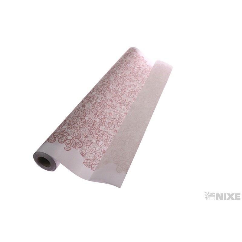 ROLE PAPÍR BRODERIE 79cmx40m*BÍLÁ+RŮŽOVÁ