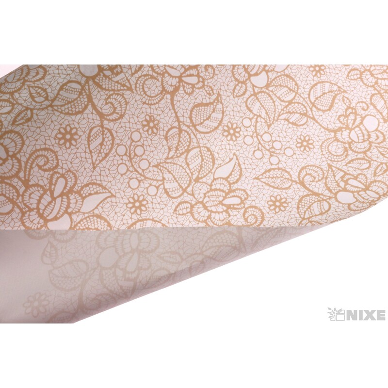 ROLE PAPÍR BRODERIE 79cmx40m*BÍLÁ+ZLATÁ