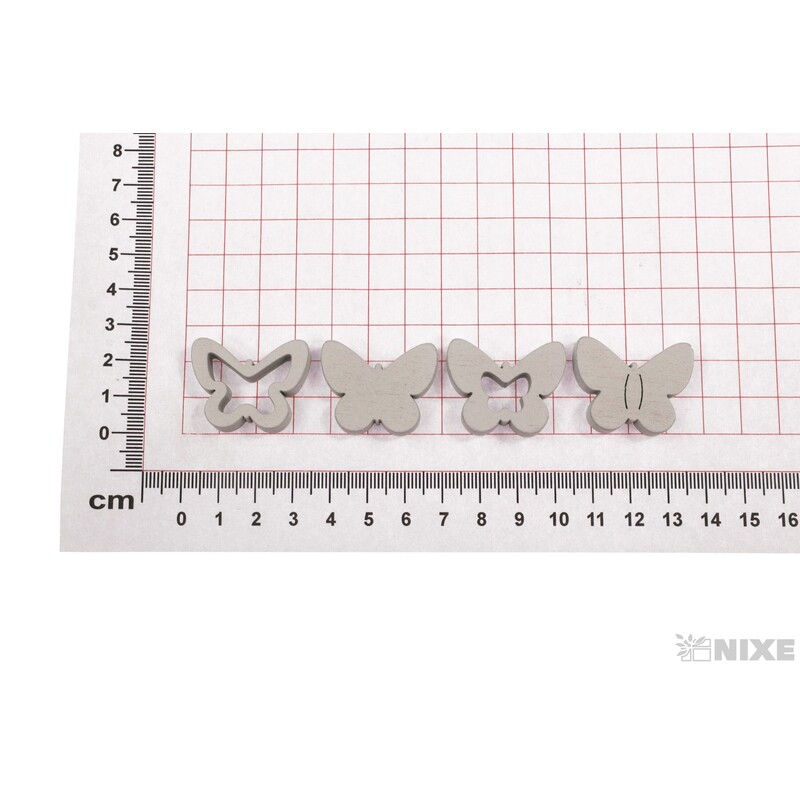 MOTÝL D 3x2,5cm 32ks*BÍLÁ