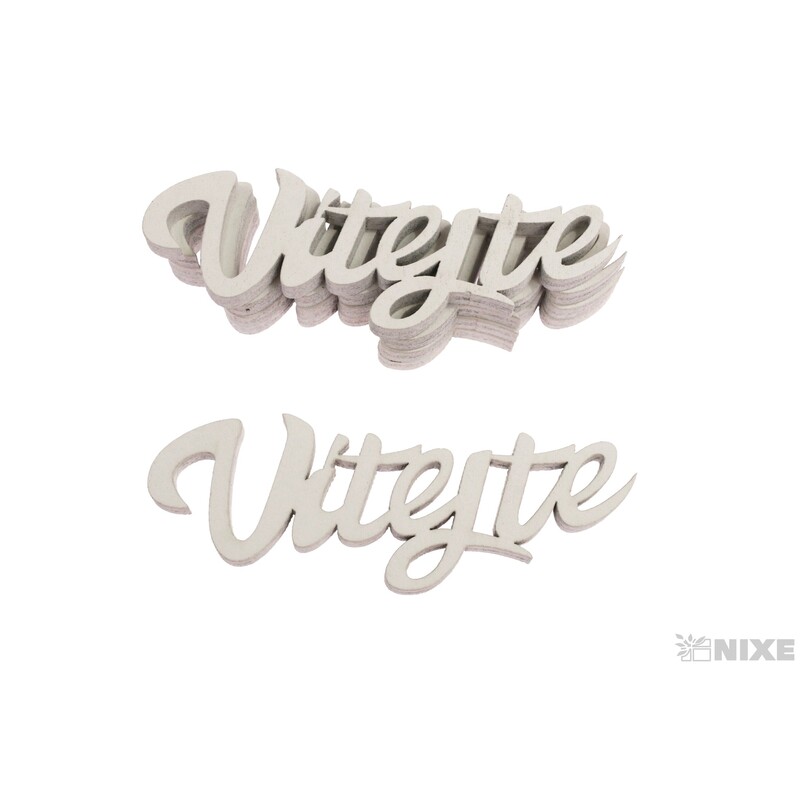 NÁPIS VÍTEJTE 10cm 5ks*BÍLÁ