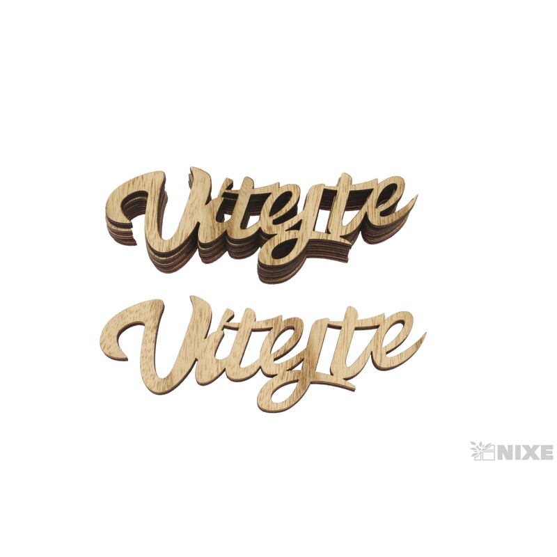 NÁPIS VÍTEJTE 15cm 5ks*PŘÍRODNÍ